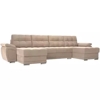 П-образный диван Нэстор (велюр бежевый) Лига Диванов 109928