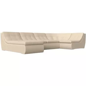 П-образный модульный диван Холидей (экокожа бежевая) Лига Диванов 101861