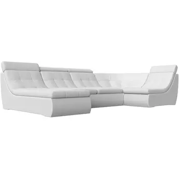П-образный модульный диван Холидей Люкс (экокожа белая) Лига Диванов 105598