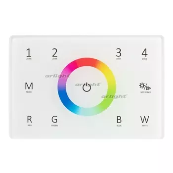 Панель Sens SMART-P85-RGBW White (230V, 4 зоны, 2.4G) (Arlight, IP20 Пластик, 5 лет) 028404