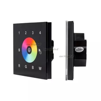 Панель Sens SR-2820AC-RF-IN Black (220V, RGBW, 4 зоны) (Arlight, IP20 Пластик, 3 года) 018069