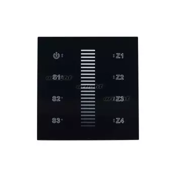 Панель Sens SR-2830A-RF-IN Black (220V,DIM,4 зоны) (IP20 Пластик) 019574 (Arlight)