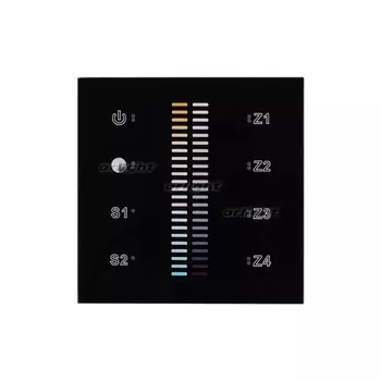 Панель Sens SR-2830B-AC-RF-IN Black (220V,MIX+DIM,4зоны) (Arlight, IP20 Пластик, 3 года) 021062