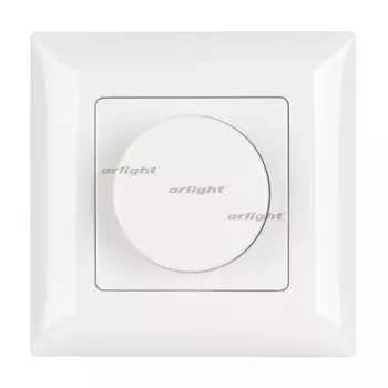 Панель SMART-P14-DIM-P-IN White (230V, 1.5A, 0/1-10V, Rotary, 2.4G) (Arlight, IP20 Пластик, 5 лет) 033010