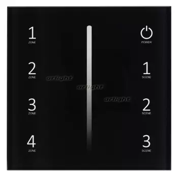Панель SMART-P34-DIM-IN Black (230V, 0-10V, Sens, 2.4G) (Arlight, IP20 Пластик, 5 лет) 028112