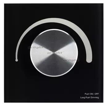 Панель SMART-P37-DIM-IN Black (230V, 1.2A, TRIAC, Rotary, 2.4G) (Arlight, IP20 Пластик, 5 лет) 028109