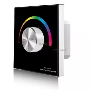 Панель SMART-P8-RGB-G-IN Black (12-24V, 3x4A, Rotary, 2.4G) (Arlight, IP20 Пластик, 5 лет) 033763