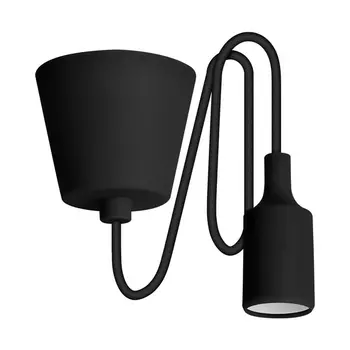 Патрон Е27 пластиковый с подвесом 1м, черный REV 24647 3