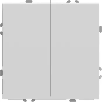 Переключатель двухклавишный (белый) Stekker Эмили 49869