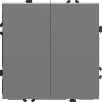 Переключатель двухклавишный (серый) Stekker Эмили 49947