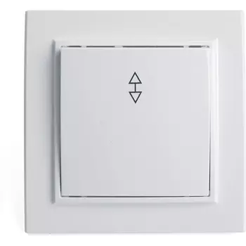 Переключатель одноклавишный (белый) Stekker Эрна 39617