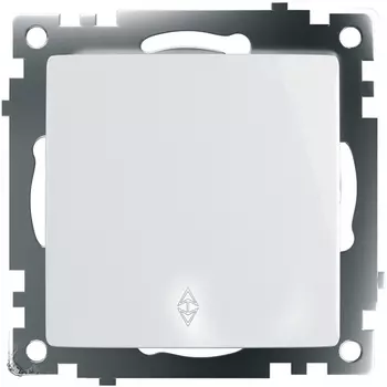 Переключатель одноклавишный (белый) Stekker Катрин 39572