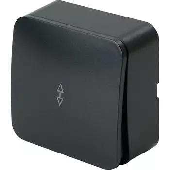 Переключатель одноклавишный (черный матовый) Stekker София 49479