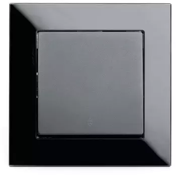 Переключатель одноклавишный (черный) Stekker Катрин 39507