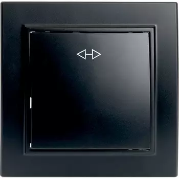 Переключатель одноклавишный перекрестный (черный) Stekker Эрна 39927