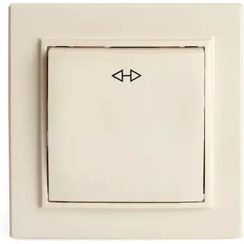 Переключатель одноклавишный перекрестный (слоновая кость) Stekker Эрна 39926