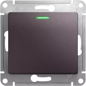 Переключатель одноклавишный с подсветкой (сиреневый туман) Systeme Electric Glossa GSL001463