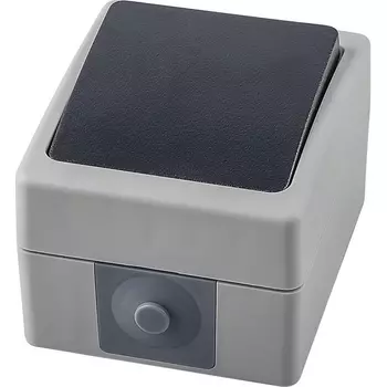 Переключатель одноклавишный (серый,графит) Stekker Велена 32756