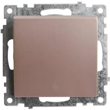 Переключатель одноклавишный (шампань) Stekker Катрин 39590
