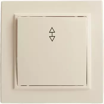 Переключатель одноклавишный (слоновая кость) Stekker Эрна 39618