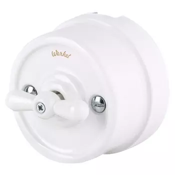 Переключатель / выключатель одноклавишный (белый) Ретро Werkel W5612001 (a051317)