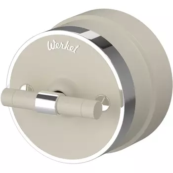 Переключатель / выключатель одноклавишный Vintage (слоновая кость матовый/хром) Werkel W5812055 (a055917)