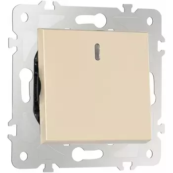 Перекрестный переключатель одноклавишный с подсветкой Arte Milano am-203 203.35-1.shampan