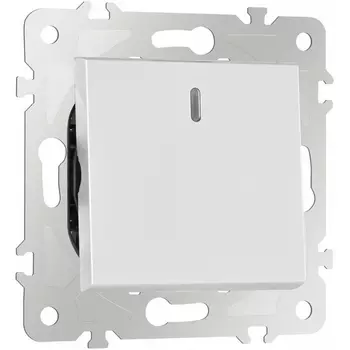 Перекрестный переключатель одноклавишный с подсветкой Arte Milano am-203 203.35-1.silver