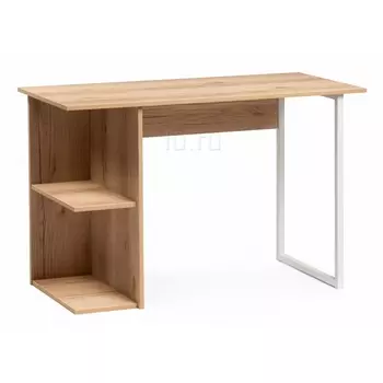 Письменный стол Woodville Челси Лофт белый матовый / дуб делано светлый 473483