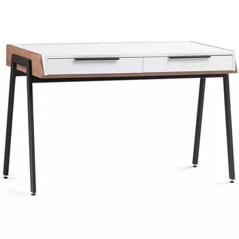 Письменный стол Notta Рокс 116х65х77 белый / дуб делано темный / черный 530838