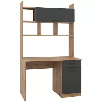 Письменный стол Woodville Бишоп 2 дуб крафт золотой / антрацит 559233