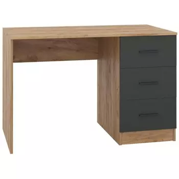 Письменный стол Woodville Бишоп 3 дуб крафт золотой / антрацит 559236