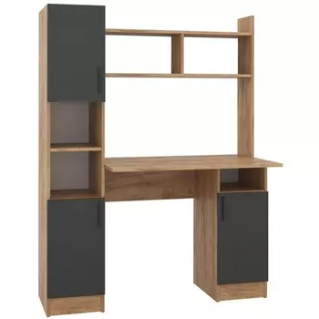 Письменный стол Woodville Бишоп 6 дуб крафт золотой / антрацит 559242