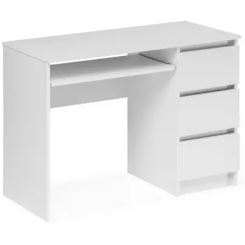 Письменный стол Woodville Мадера СМП правый белый 497493