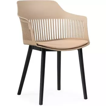 Пластиковый стул Woodville Crocs beige / black