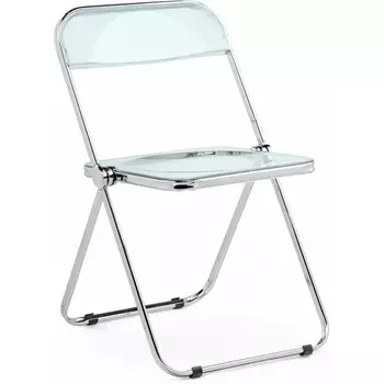 Пластиковый стул Woodville Fold складной clear gray-blue