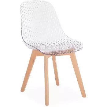 Пластиковый стул Woodville Vart clear / wood