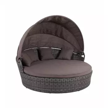 Плетеная кровать круглая, цвет графит 4SIS Стильяно YH-L618W graphite