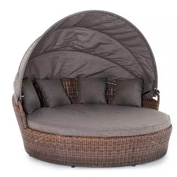 Плетеная кровать круглая, цвет коричневый 4SIS Стильяно YH-L618W brown