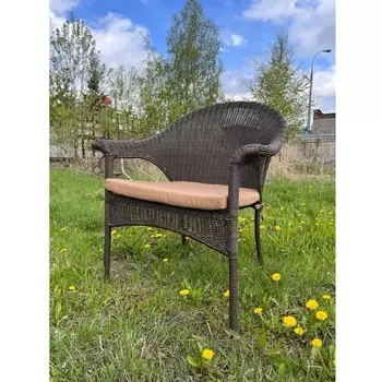 Плетеное кресло Afina LV-140B-Brown с подушкой в комплекте