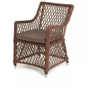 Плетеное кресло из искусственного ротанга, цвет коричневый 4SIS Латте YH-C1619W-2 brown