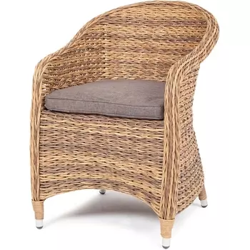 Плетеное кресло из искусственного ротанга (гиацинт), цвет соломенный 4SIS Равенна YH-C1103W TW