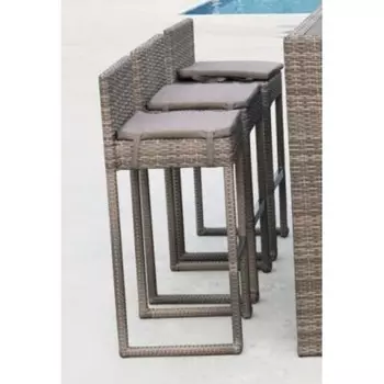 Плетеный барный стул Afina Y390G-W78 Grey