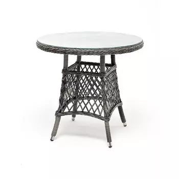 Плетеный круглый стол, диаметр 80 см, цвет графит 4SIS Эспрессо YH-T1661G-2 graphite