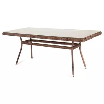 Плетеный стол из искусственного ротанга 160х90см, цвет коричневый 4SIS Латте YH-T4766G-1 brown