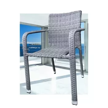 Плетеный стул AFM-4030gGrey (Искусственный ротанг/Серый) Afina