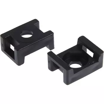 Площадка для хомутов под винт 29x15 мм черная 10 шт. duwi 30203 2 Duwi