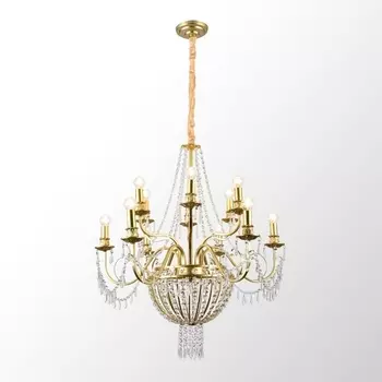 Подвесная хрустальная люстра Lussole Rains LSP-6004 подсвечник