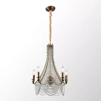 Подвесная хрустальная люстра Lussole Rains LSP-6005 подсвечник