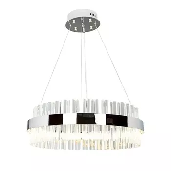 Подвесная хрустальная светодиодная люстра с пультом и управлением смартфоном, ночной режим таймер 83013 Natali Kovaltseva INNOVATION STYLE